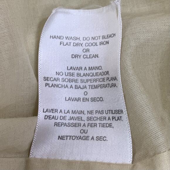 Bebe Jacket Women's Large Cream Shimmery Linen Blend Lightweight Long Blazer - Picture 5 of 9